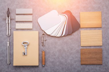 tasarım konsepti ile taş, örnek ahşap, sa ile malzeme örnek