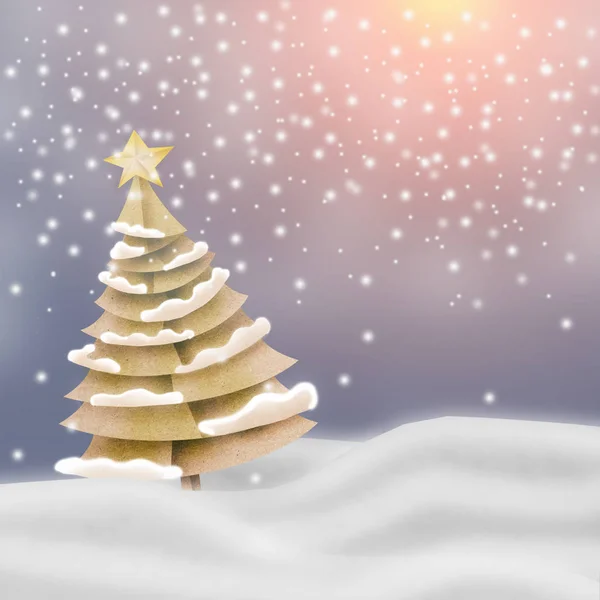 Tarjeta de felicitación, tarjeta de Navidad o tarjeta de año nuevo con Santa Claus  , — Foto de Stock