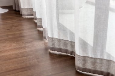 Kahverengi perde güzel güneş ışık ve gölge