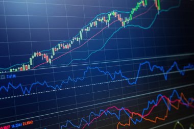 Mum çubuk grafik grafik iş Finans ve yatırım kavramı tradin borsa yatırım