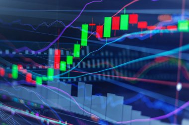 Mum çubuk grafik grafik iş Finans ve yatırım kavramı tradin borsa yatırım