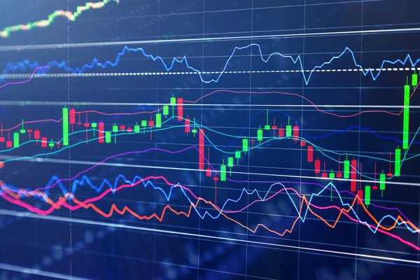 Candle Stick Graph Diagram Aktiemarknaden Investeringar Tradin Affärsidé Finansiering Och — Stockfoto