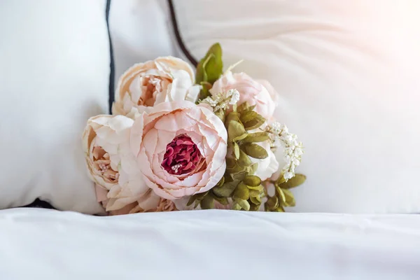 Amour Romance Avec Roses Roses Sur Fond Bokeh Roses Sur — Photo