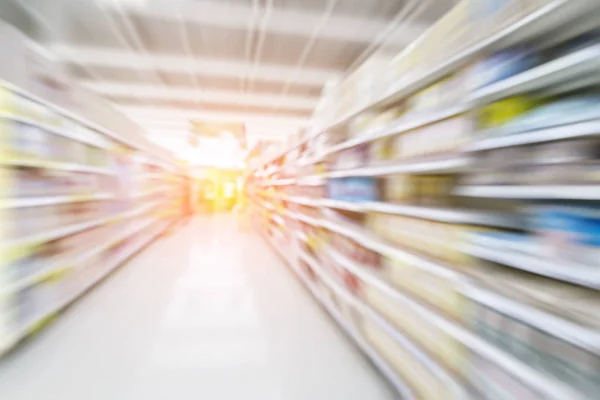 Interior Del Supermercado Blur Para Fondo — Foto de Stock
