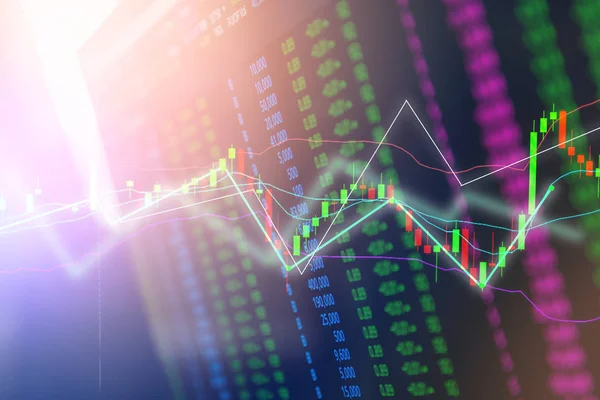 Vela Palo Gráfico Gráfico Del Mercado Valores Inversión Comercio —  Fotos de Stock