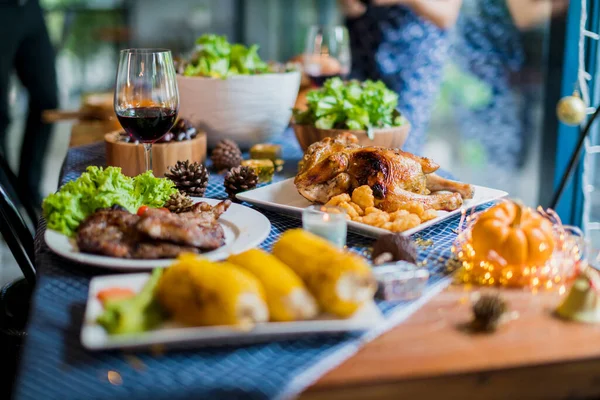 Víspera Navidad Cena Fiesta Comida Fiesta Celebración Ideas Concepto — Foto de Stock