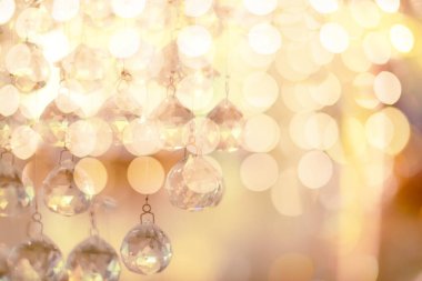 Bulanık ve bulanık kristal chadelier parlak parlak parlak soyut arkaplan