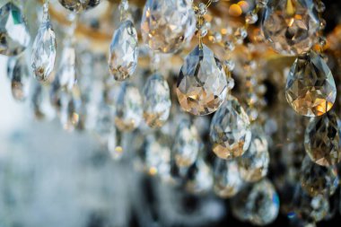 Bulanık ve bulanık kristal chadelier parlak parlak parlak soyut arkaplan