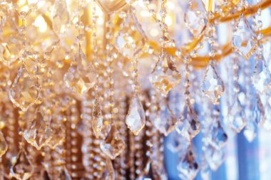 Bulanık ve bulanık kristal chadelier parlak parlak parlak soyut arkaplan