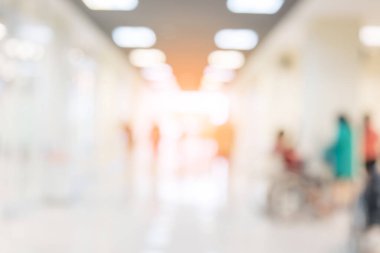Bekleme alanındaki hastane kliniğinin soyut bulanık görüntü geçmişi