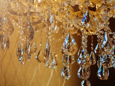 Bulanık bokeh ve kristal avize hafif ekipman filtre ton renk efektinin soyut görüntü arkaplanı