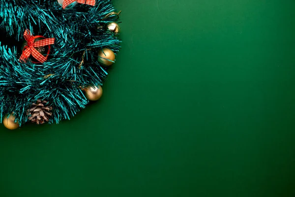 Праздничный Праздник Фон Идеи Концепции Рождественским Праздником Украшения Пунктов Зеленого — стоковое фото