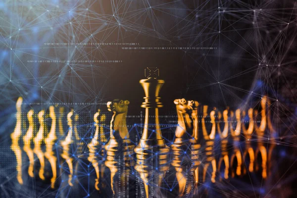 iş stratejisi fikirleri konsepti altın satranç rekabetçi oyun koyu renk ton