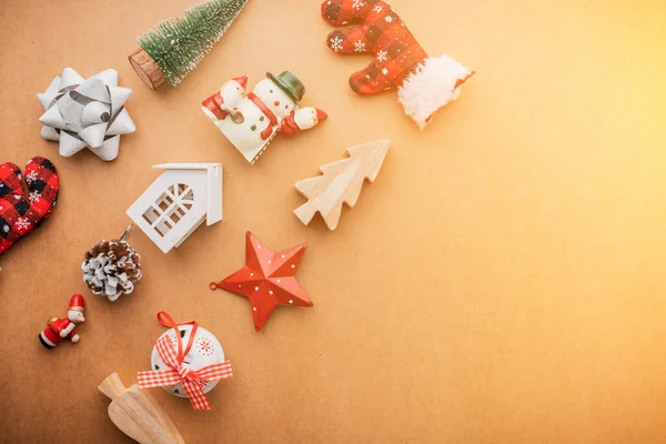 Celebração Festiva Ideias Fundo Conceito Com Natal Véspera Feriado Itens — Fotografia de Stock