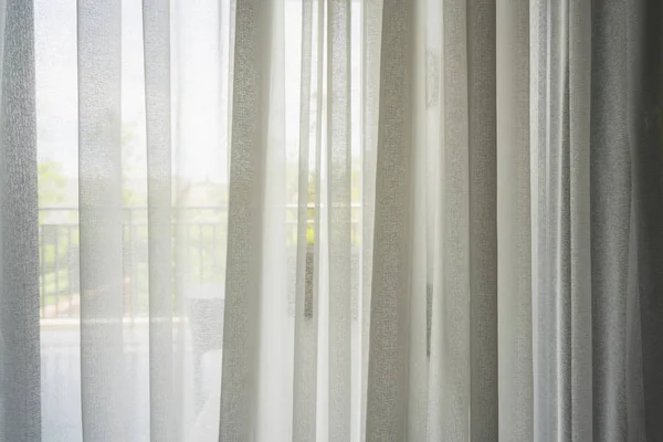 Dettaglio Vicino Bianco Tenda Casa Concetto Interior Design — Foto Stock