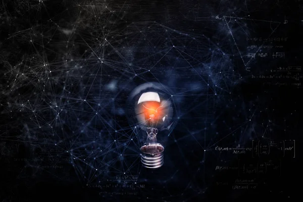 Eski siyah bağbozumu yaratıcılık fikirlerindeki ampul metinleri