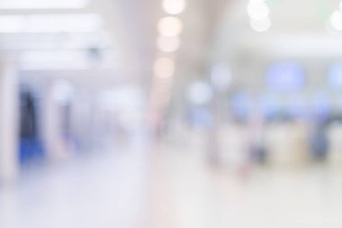 Havaalanı terminali koridorunun bulanık resim arkaplanı