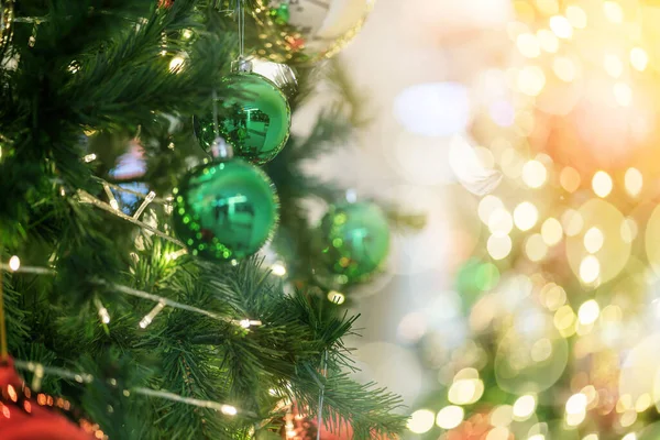 Jul Träd Dekorera Festlig Bakgrund — Stockfoto