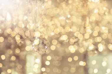 Bulanık ve bulanık kristal chadelier parlak parlak parlak soyut arkaplan