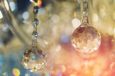 güzel kristal avize ışığı filtre efektli arkaplan