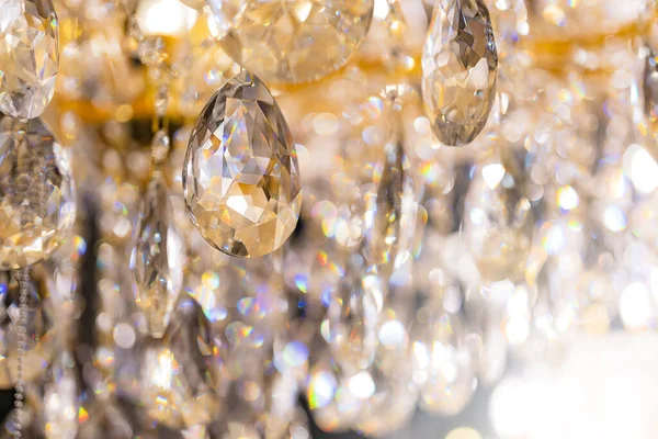 Abstract Blur Image Background Crystal Chandelier Glass Effect — Stock Photo, Image