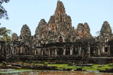 Angkor-Thom, Bayon Tapınağı, Siem Reap, Kamboçya