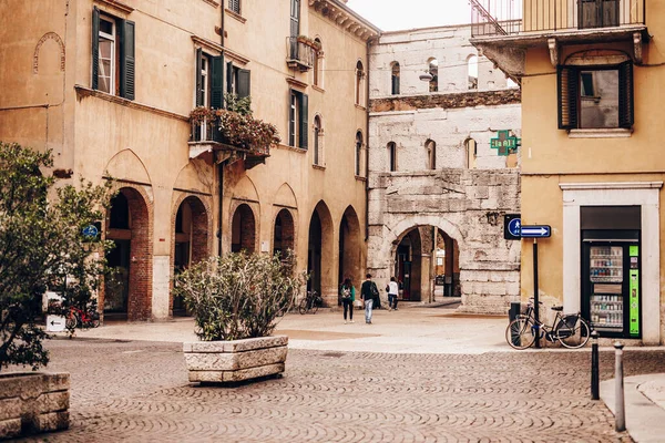 Vista Calle Verona Italia — Foto de Stock