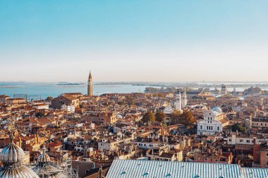 San Marco Campanile 'den Venedik' in panoramik hava manzarası