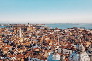 San Marco Campanile 'den Venedik' in panoramik hava manzarası