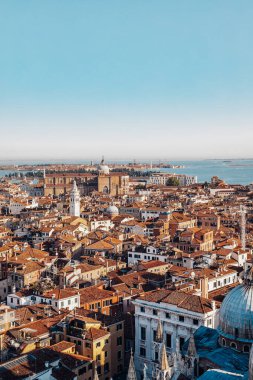 San Marco Campanile 'den Venedik' in panoramik hava manzarası