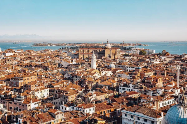 San Marco Campanile 'den Venedik' in panoramik hava manzarası