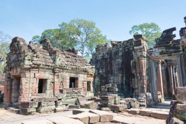 Siem Reap, Kamboçya - 4 Şubat 2015: Angkor Preah Karaca. bir ünlü Ören (Unesco Dünya Mirası) Angkor, Siem Reap, Kamboçya.