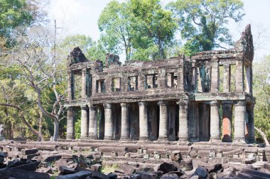 Siem Reap, Kamboçya - 4 Şubat 2015: Angkor Preah Karaca. bir ünlü Ören (Unesco Dünya Mirası) Angkor, Siem Reap, Kamboçya.