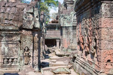 Siem Reap, Kamboçya - 4 Şubat 2015: Angkor Preah Karaca. bir ünlü Ören (Unesco Dünya Mirası) Angkor, Siem Reap, Kamboçya.