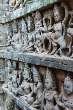 Siem Reap, Kamboçya - 3 Şubat 2015: Angkor Thom. bir ünlü Ören (Unesco Dünya Mirası) Angkor, Siem Reap, Kamboçya.