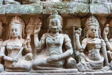 Siem Reap, Kamboçya - 3 Şubat 2015: Angkor Thom. bir ünlü Ören (Unesco Dünya Mirası) Angkor, Siem Reap, Kamboçya.