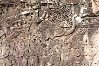 Siem Reap, Kamboçya - 3 Şubat 2015: Angkor Thom. bir ünlü Ören (Unesco Dünya Mirası) Angkor, Siem Reap, Kamboçya.