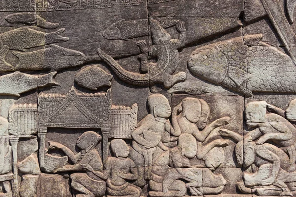 Σιέμ Ριπ, Καμπότζη - 3 Φεβ 2015: Angkor Thom. ένα διάσημο ιστορικό μνημείο (μνημείο παγκόσμιας κληρονομιάς της UNESCO) σε Angkor, Σιέμ Ριπ, Καμπότζη. — Φωτογραφία Αρχείου