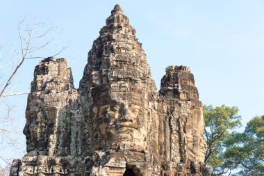 Siem Reap, Kamboçya - 4 Şubat 2015: Angkor Thom. bir ünlü Ören (Unesco Dünya Mirası) Angkor, Siem Reap, Kamboçya.