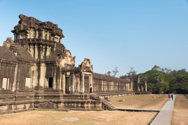Siem Reap, Kamboçya - 4 Şubat 2015: Angkor Thom. bir ünlü Ören (Unesco Dünya Mirası) Angkor, Siem Reap, Kamboçya.