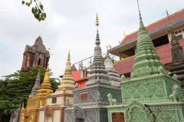 Phnom Penh, Kamboçya - Jan 30 2015: Wat Saravan. Phnom Penh, Kamboçya'da ünlü bir ören.