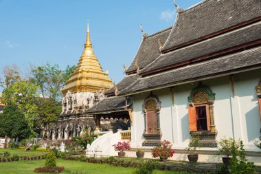 Chiang Mai, Tayland. -Şubat 17 2015: Wat Chiang adam ünlü bir tapınak Chiang Mai, Tayland.