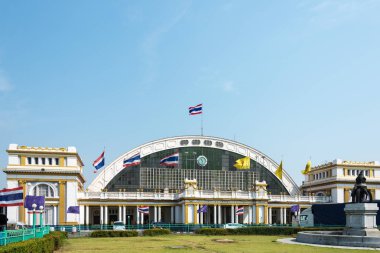 Bangkok, Tayland. -Şub 09 2015: Bangkok tren istasyonu (Krungthep istasyonu, Hua Lamphong istasyonu). ünlü bir ana tren garı Bangkok, Tayland.