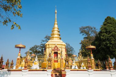 Mae Sai, Tayland. -Şubat 26 2015: Pagoda Wat Phra bu DOI Waodani adlı. ünlü tapınağı Mae Sai, Tayland.