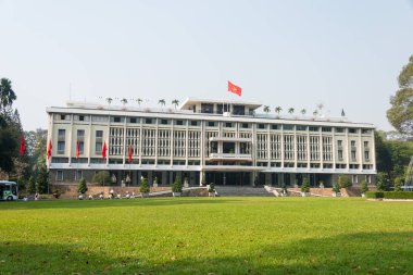 Ho Chi Minh City, Vietnam - Jan 26 2015: Bağımsızlık Sarayı. Ho Chi Minh City, Vietnam için ünlü bir Tarih Müzesi.