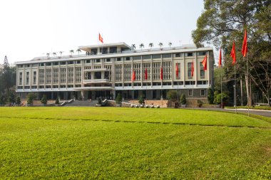 Ho Chi Minh City, Vietnam - Jan 26 2015: Bağımsızlık Sarayı. Ho Chi Minh City, Vietnam için ünlü bir Tarih Müzesi.