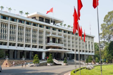 Ho Chi Minh City, Vietnam - Jan 26 2015: Bağımsızlık Sarayı. Ho Chi Minh City, Vietnam için ünlü bir Tarih Müzesi.