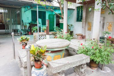 Macau - 15 Aralık 2015: Site nerede antlaşma, Mong-Ha arasında Çin ve Amerika Kun IAM Tong Tapınağı'nda imzalandı. ünlü bir tarihi mekanlara Macau.