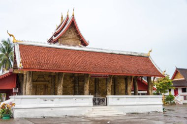 Luang Prabang, Laos - 12 Haziran 2015: KDV Souvannapoumaram olabilir. Luang Prabang Unesco Dünya Mirası şehir olan ünlü bir tapınakta.