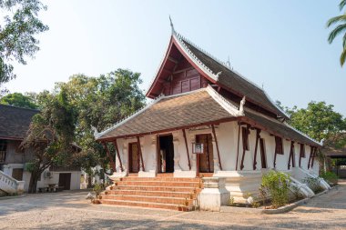 Luang Prabang, Laos - Mar 05 2015: KDV Pak Han Khammungkhun. Luang Prabang Unesco Dünya Mirası şehir olan ünlü bir tapınakta.